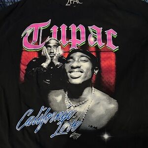 Tupac California Love Graphic Tee - Black